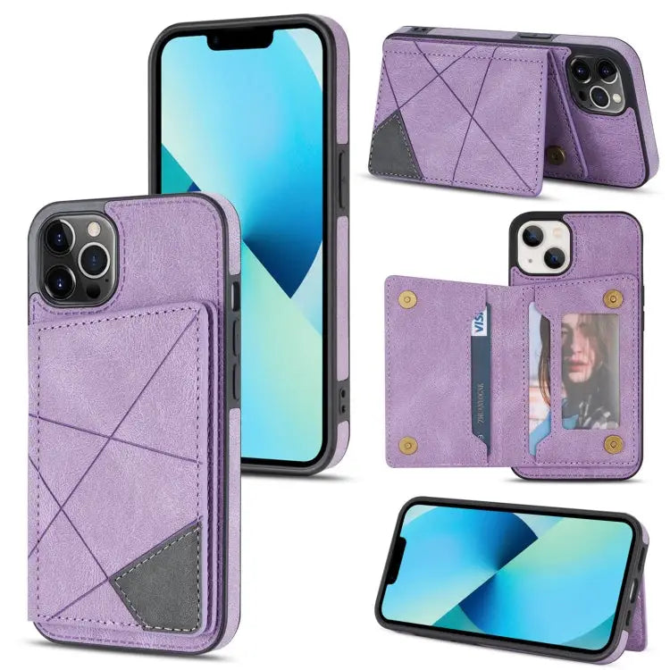 Line Card Holder Phone Case For iPhone 13 mini For iPhone 13 For iPhone 13 Pro For iPhone 13 Pro Max - For iPhone 13