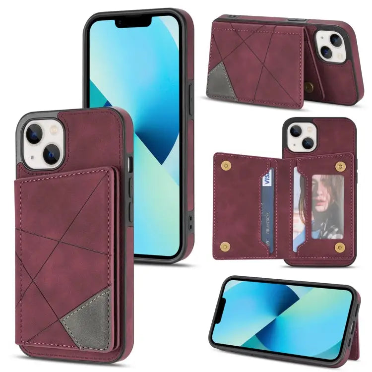 Line Card Holder Phone Case For iPhone 13 mini For iPhone 13 For iPhone 13 Pro For iPhone 13 Pro Max - For iPhone 13