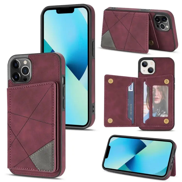 Line Card Holder Phone Case For iPhone 13 mini For iPhone 13 For iPhone 13 Pro For iPhone 13 Pro Max - For iPhone 13
