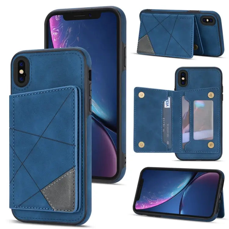 Line Card Holder Phone Case For iPhone XR For iPhone XS Max For iPhone SE 2022 / 2020 / 8 / 7 For iPhone 8 Plus / 7