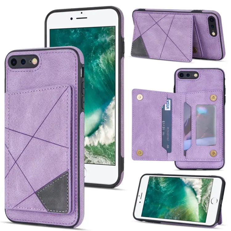 Line Card Holder Phone Case For iPhone XR For iPhone XS Max For iPhone SE 2022 / 2020 / 8 / 7 For iPhone 8 Plus / 7