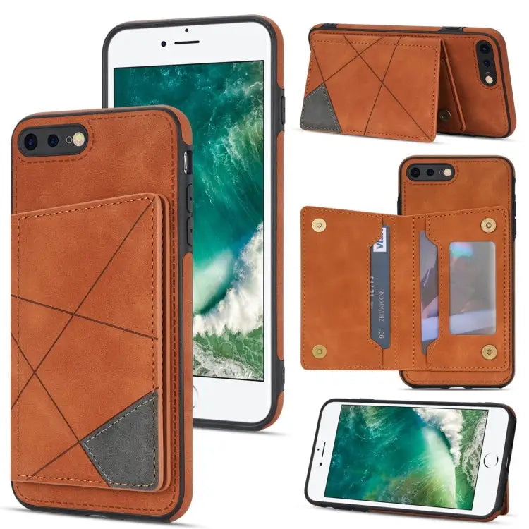 Line Card Holder Phone Case For iPhone XR For iPhone XS Max For iPhone SE 2022 / 2020 / 8 / 7 For iPhone 8 Plus / 7