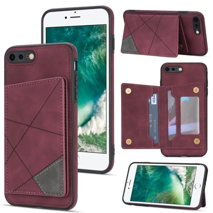 Line Card Holder Phone Case For iPhone XR For iPhone XS Max For iPhone SE 2022 / 2020 / 8 / 7 For iPhone 8 Plus / 7