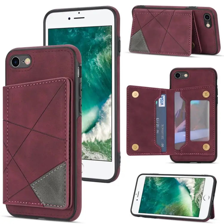 Line Card Holder Phone Case For iPhone XR For iPhone XS Max For iPhone SE 2022 / 2020 / 8 / 7 For iPhone 8 Plus / 7