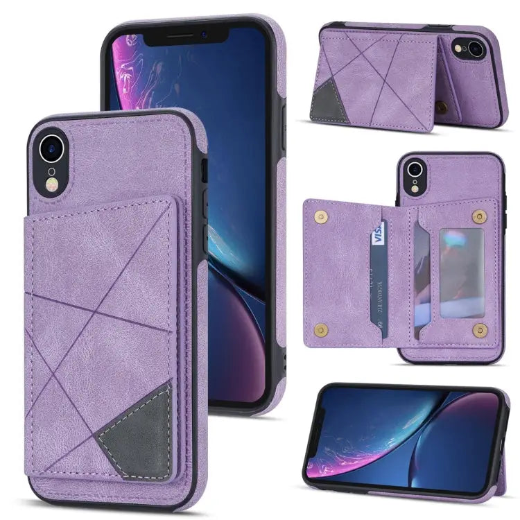 Line Card Holder Phone Case For iPhone XR For iPhone XS Max For iPhone SE 2022 / 2020 / 8 / 7 For iPhone 8 Plus / 7