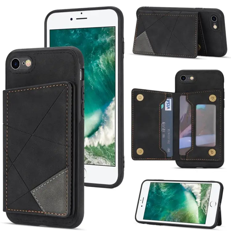 Line Card Holder Phone Case For iPhone XR For iPhone XS Max For iPhone SE 2022 / 2020 / 8 / 7 For iPhone 8 Plus / 7