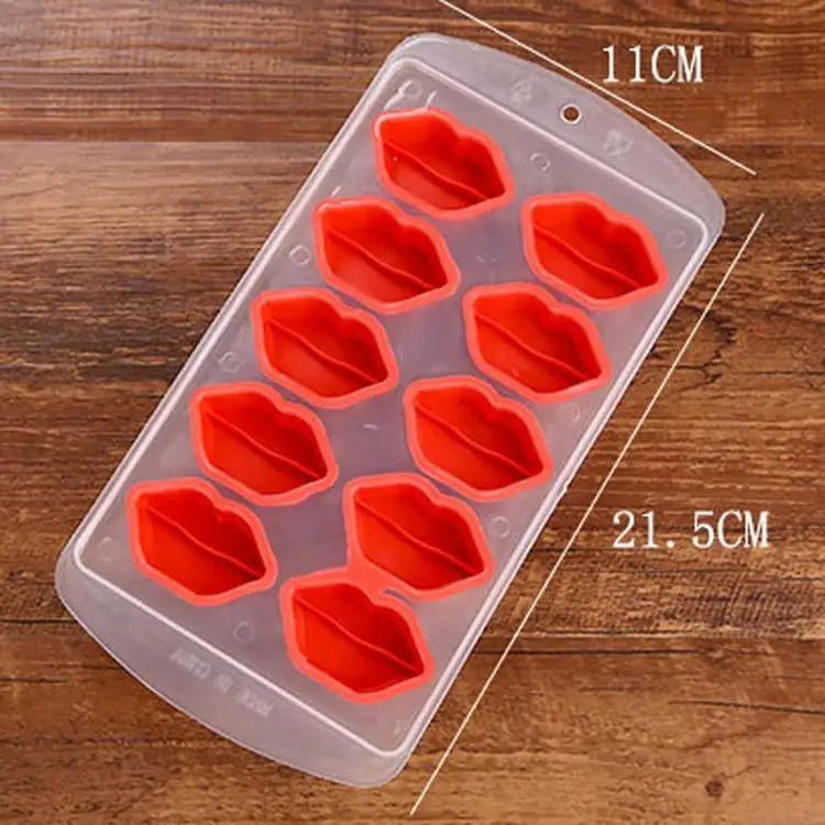 Lips Shaped Silicon Ice Cube Tray / Ice Mold Lips Shaped - Lips Shaped