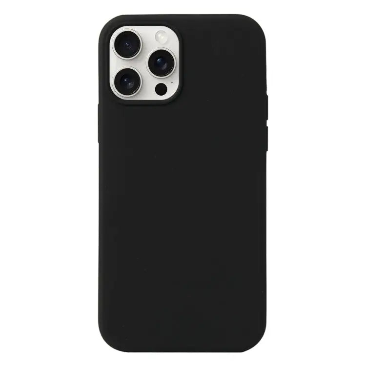 Liquid Silicone Phone Case - For iPhone 16 Pro Max / Black - Apple Accessories
