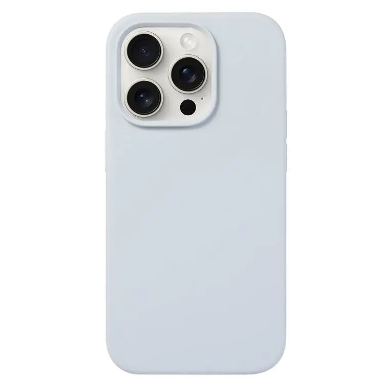 Liquid Silicone Phone Case - For iPhone 16 Pro Max / Blue Grey - Apple Accessories