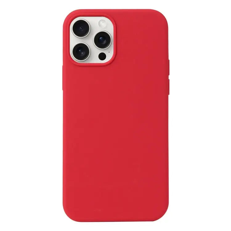 Liquid Silicone Phone Case - For iPhone 16 Pro Max / Carmine Red - Apple Accessories