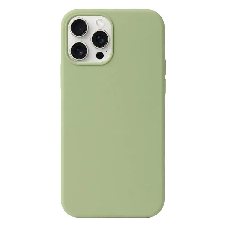 Liquid Silicone Phone Case - For iPhone 16 Pro Max / Matcha Green - Apple Accessories