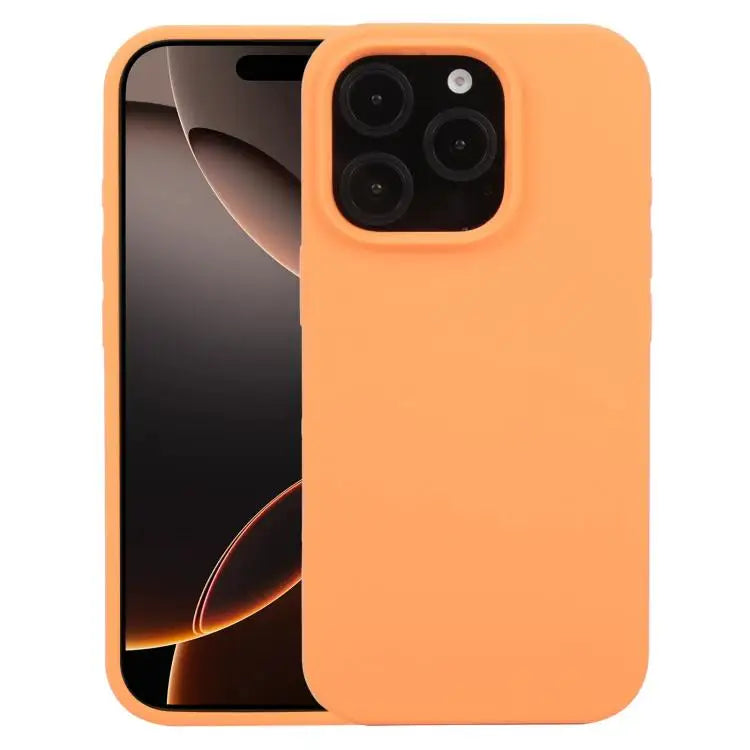 Liquid Silicone Phone Case - For iPhone 16 Pro Max / Orange - Apple Accessories