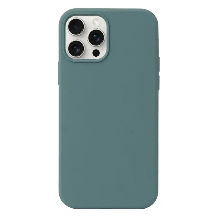 Liquid Silicone Phone Case - For iPhone 16 Pro Max / Pine Needle Green - Apple Accessories