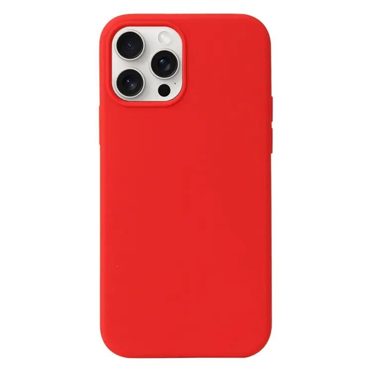 Liquid Silicone Phone Case - For iPhone 16 Pro Max / Red - Apple Accessories