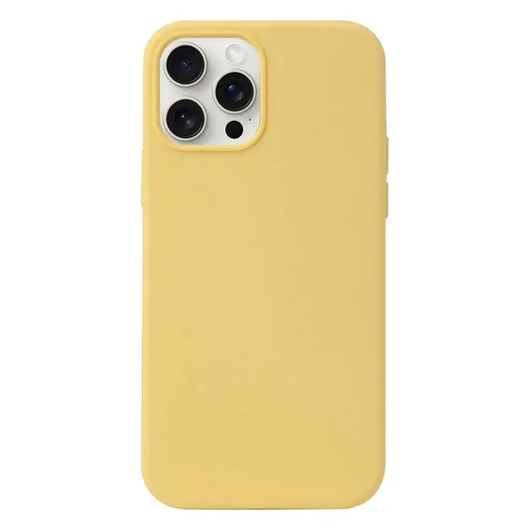 Liquid Silicone Phone Case - For iPhone 16 Pro Max / Yellow - Apple Accessories