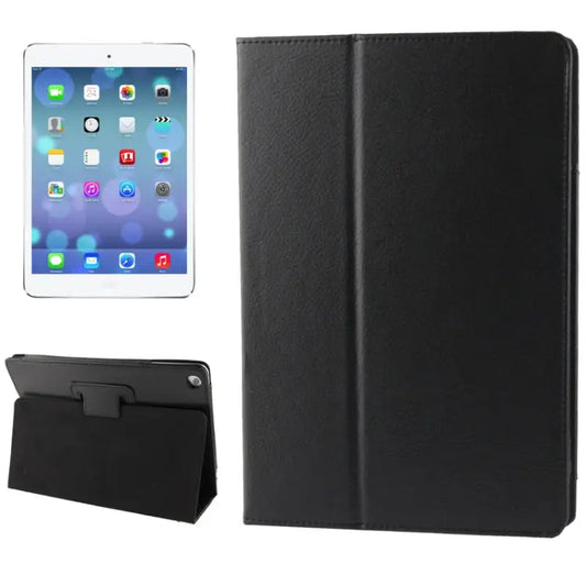 Litchi Texture Flip Leather Case with Holder & Sleep / Wake-up Function for iPad Air - Black