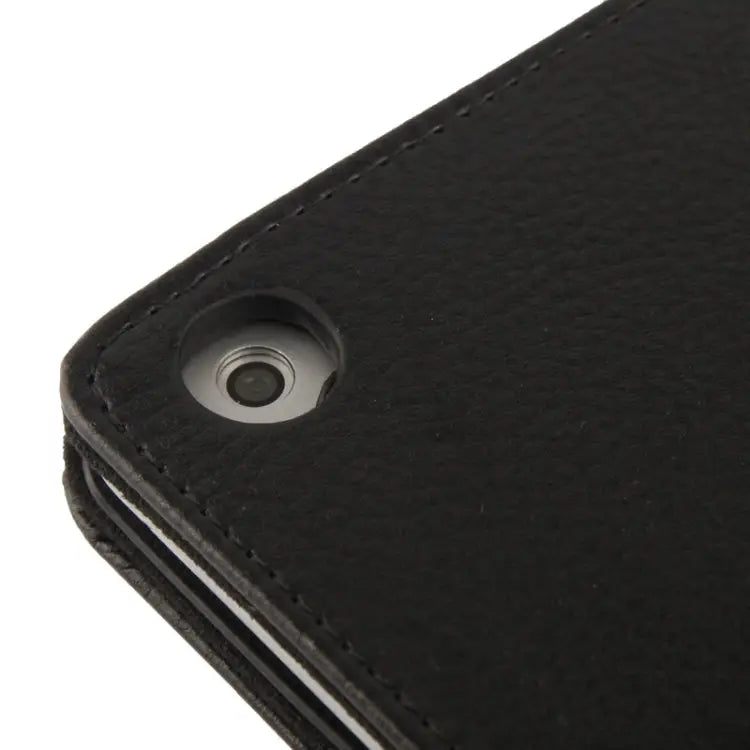 Litchi Texture Flip Leather Case with Holder & Sleep / Wake-up Function for iPad Air - Black