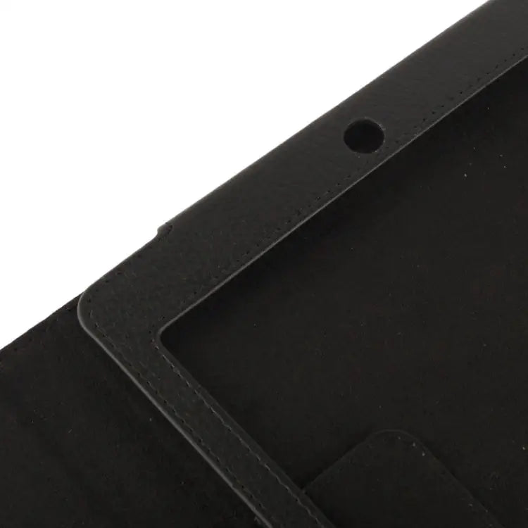 Litchi Texture Flip Leather Case with Holder & Sleep / Wake-up Function for iPad Air - Black