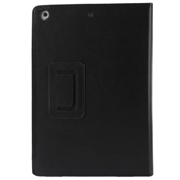 Litchi Texture Flip Leather Case with Holder & Sleep / Wake-up Function for iPad Air - Black