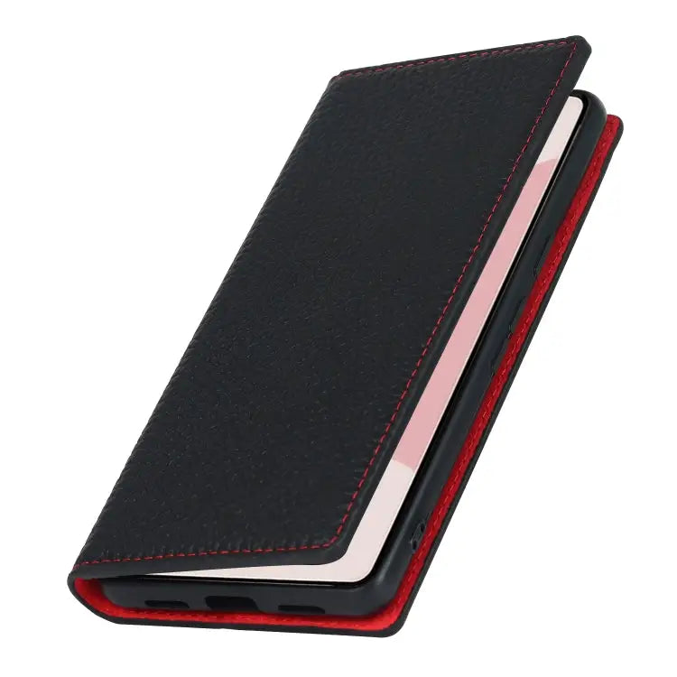 Litchi Texture Genuine Leather Phone Case For Google Pixel 7 5G - Mobile Accessories