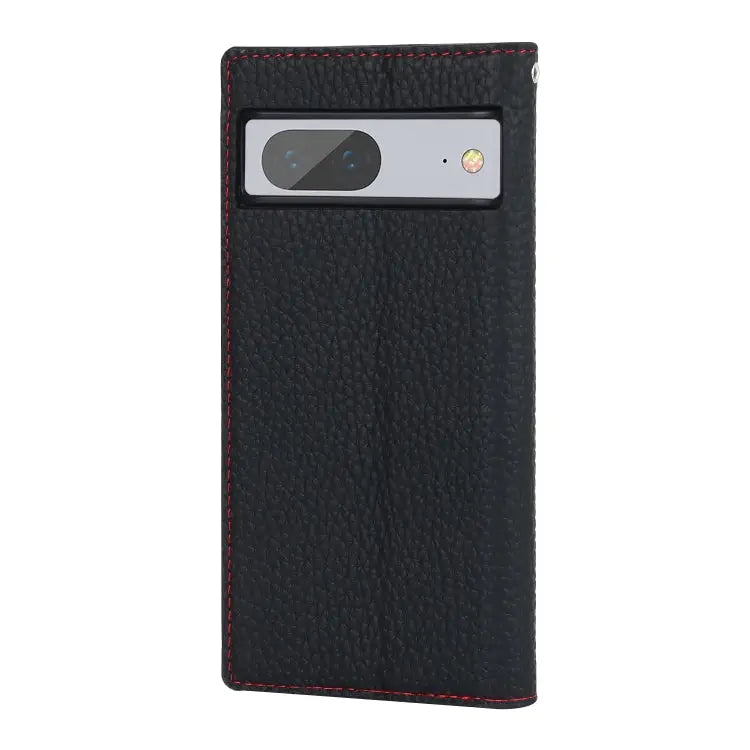Litchi Texture Genuine Leather Phone Case For Google Pixel 7 5G - Mobile Accessories