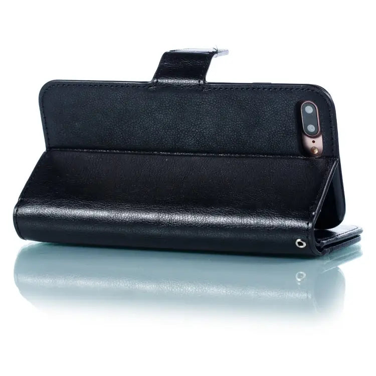 Litchi Texture Horizontal Flip Leather Case for iPhone 7 Plus with Nine Card Slots & Wallet & Photo Frame - For iPhone