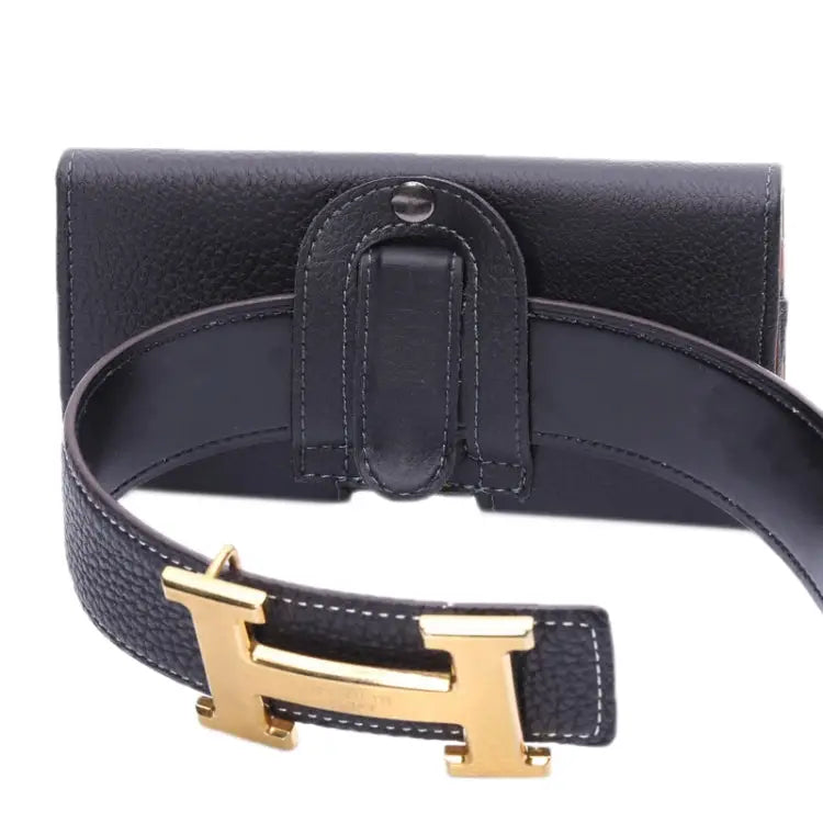 Litchi Texture Horizontal Style Waist Bag for iPhone 6s Plus / iPhone 6 Plus & Galaxy Note 8 / Note 5 / Note 4 / S6