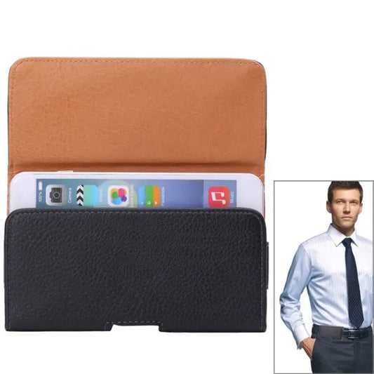 Litchi Texture Horizontal Style Waist Bag for iPhone 6s Plus / iPhone 6 Plus & Galaxy Note 8 / Note 5 / Note 4 / S6
