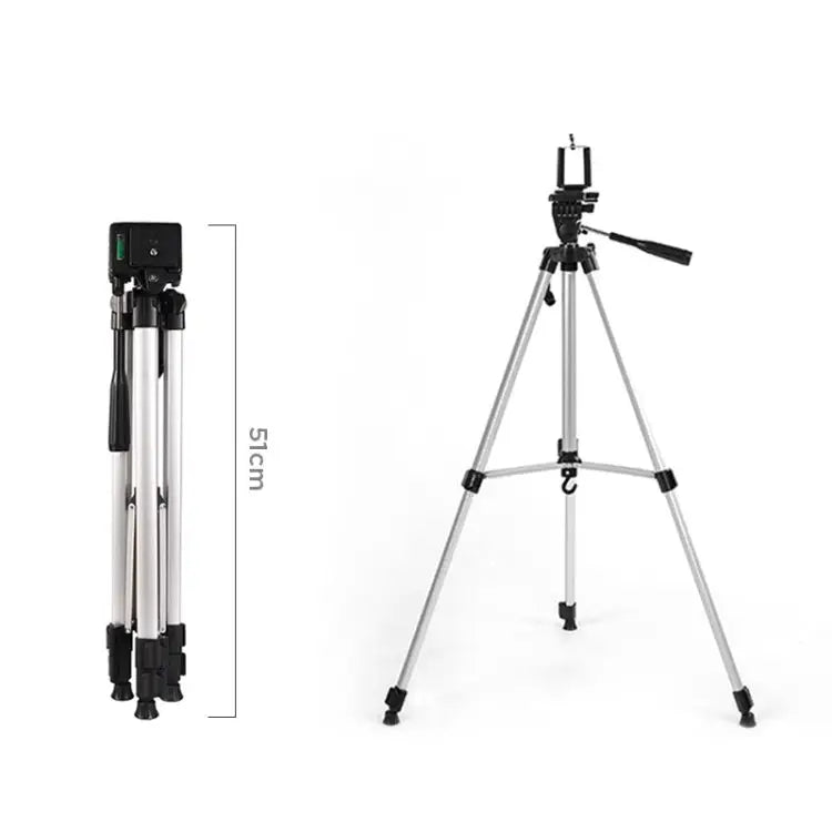 Live Broadcast Tripod 3-Section Folding Legs Aluminum Alloy Tripod Mount with U-Shape Three-Dimensional Tripod Head &