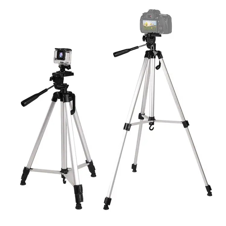 Live Broadcast Tripod 3-Section Folding Legs Aluminum Alloy Tripod Mount with U-Shape Three-Dimensional Tripod Head &