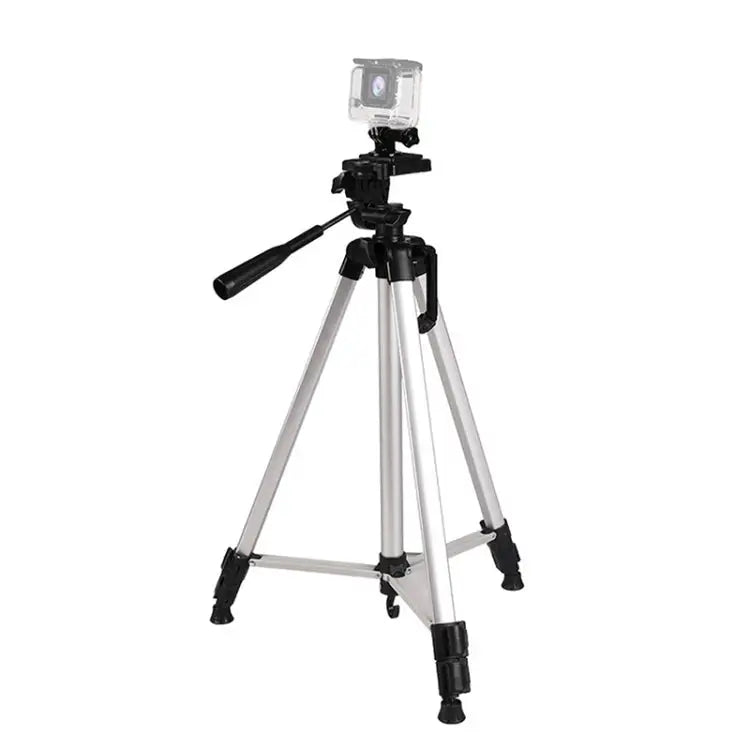 Live Broadcast Tripod 3-Section Folding Legs Aluminum Alloy Tripod Mount with U-Shape Three-Dimensional Tripod Head &