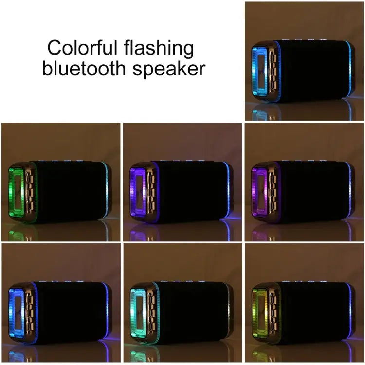 LN-22 DC 5V Portable Wireless Speaker with Hands-free Calling & Dual Colorful LED Light Support USB & TF Card & 3.5mm