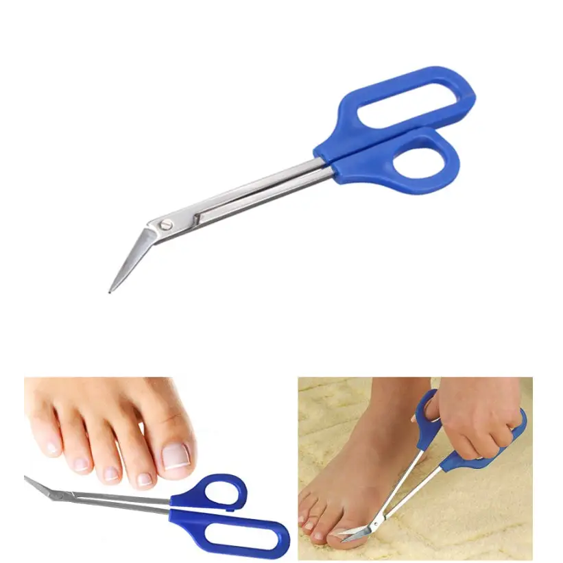 Long Reach Easy Grip Toe Nail Toenail Scissor Trimmer