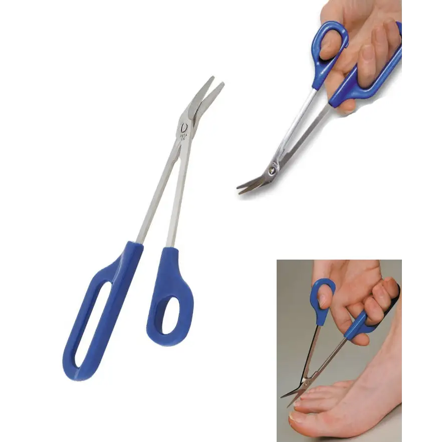 Long Reach Easy Grip Toe Nail Toenail Scissor Trimmer