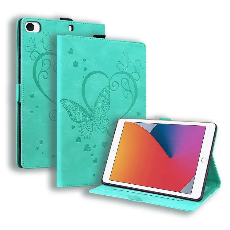 Love Butterfly Pattern Horizontal Flip Leather Case with Holder & Sleep / Wake-up Function For iPad 9.7 (2017) (2018)
