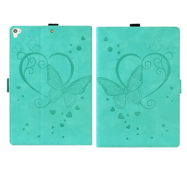 Love Butterfly Pattern Horizontal Flip Leather Case with Holder & Sleep / Wake-up Function For iPad 9.7 (2017) (2018)