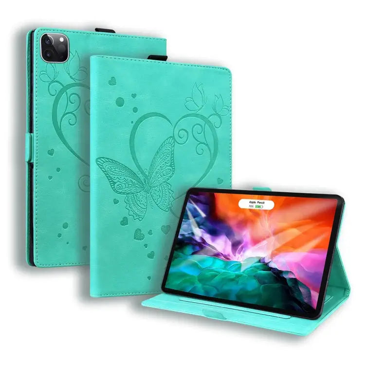 Love Butterfly Pattern Horizontal Flip Leather Case with Holder & Sleep / Wake-up Function For iPad 9.7 (2017) (2018)