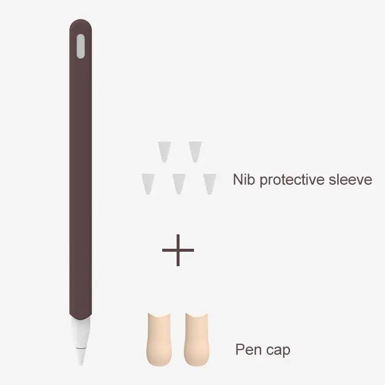 LOVE MEI For Apple Pencil 2 Stripe Design Stylus Pen Silicone Protective Case Cover For Apple Pencil 2