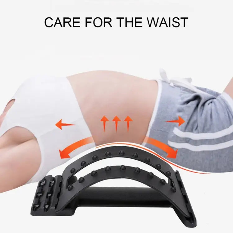 Lumbar Traction Stretching Device Posture Corrector Waist Support Spine Pain Relief Back Massage Stretcher Ordinary