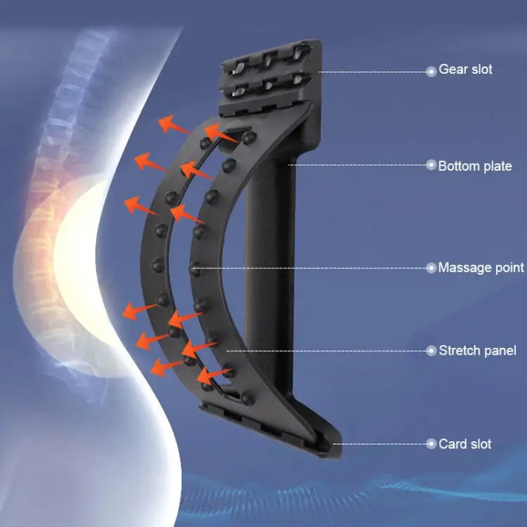 Lumbar Traction Stretching Device Posture Corrector Waist Support Spine Pain Relief Back Massage Stretcher Ordinary