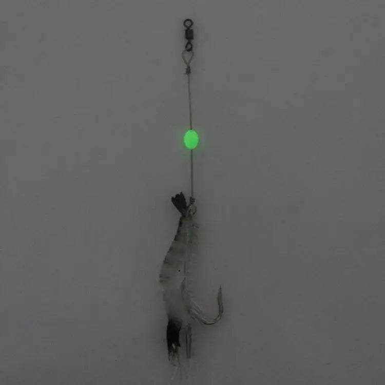 Luminous Shrimp Shape Fishing Lures Artificial Fishing Bait with Hook Length: 7cm White Black - White Black