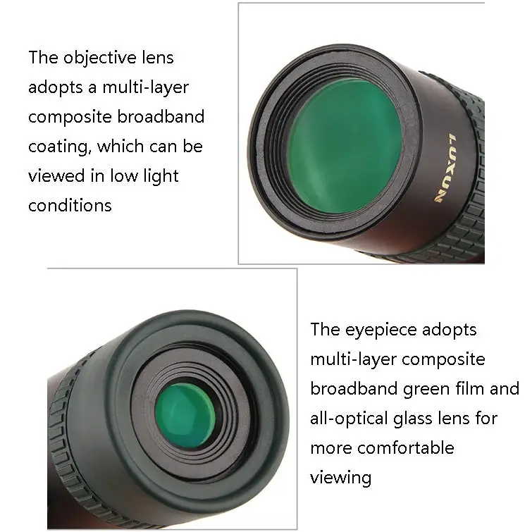 LUXUN 8-24X30 Shimmer Night Vision Single-Cylinder Variation Telescope with Phone Clip & Tripod with Phone Clip &