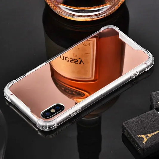 Luxury Plating Mirror Acrylic TPU Case for iPhone 8 Plus & 7 Plus - For iPhone 8 Plus / Rose