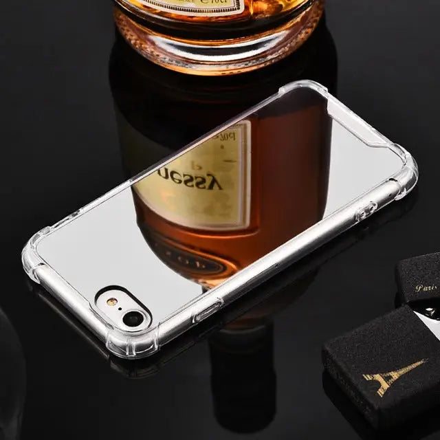 Luxury Plating Mirror Acrylic TPU Case for iPhone 8 Plus & 7 Plus - For iPhone 8 Plus / Silver