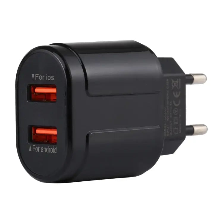LZ-022 5V 2.4A Dual USB Ports Travel Charger EU Plug