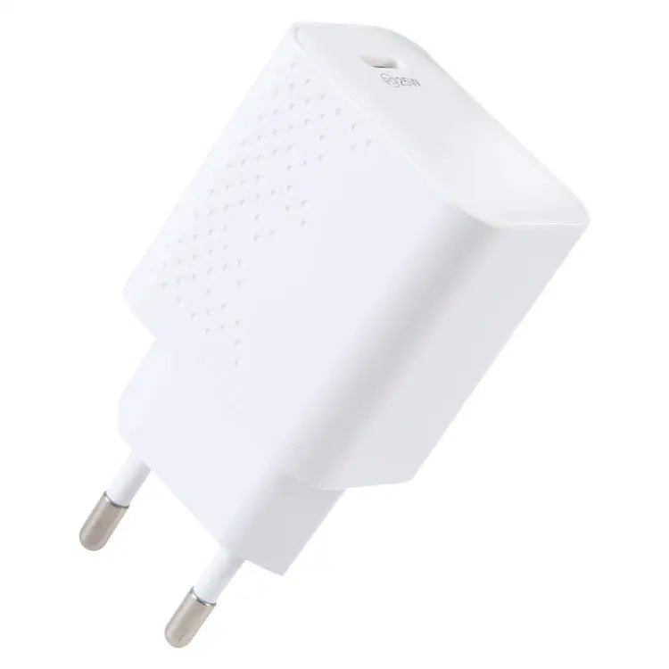 LZ-105PD 25W USB-C / Type-C Ports Dot Pattern Travel Charger US Plug EU Plug - EU Plug / White - Apple Accessories