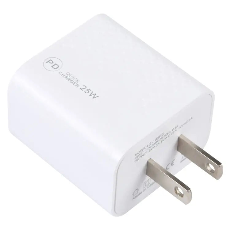 LZ-105PD 25W USB-C / Type-C Ports Dot Pattern Travel Charger US Plug EU Plug - Apple Accessories