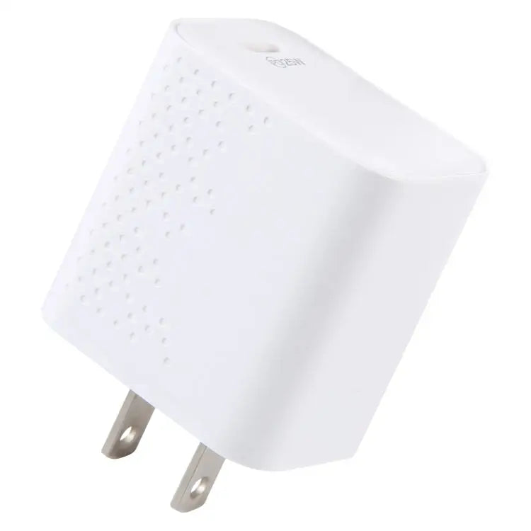 LZ-105PD 25W USB-C / Type-C Ports Dot Pattern Travel Charger US Plug EU Plug - US Plug / White - Apple Accessories