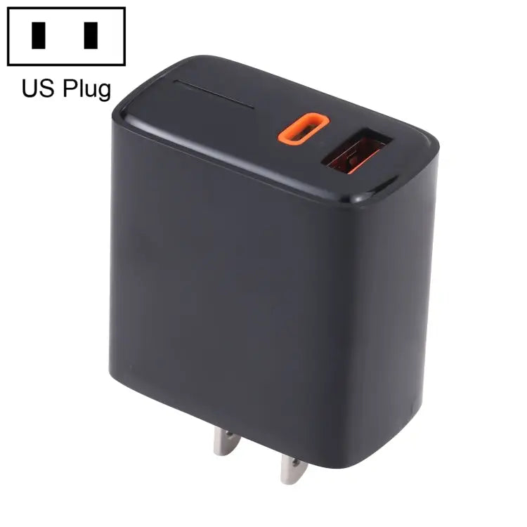 LZ-1130 PD 20W Type-C + QC 3.0 USB Fast Charger 20W EU Plug 20W US Plug - 20W US Plug / Black - Apple Accessories