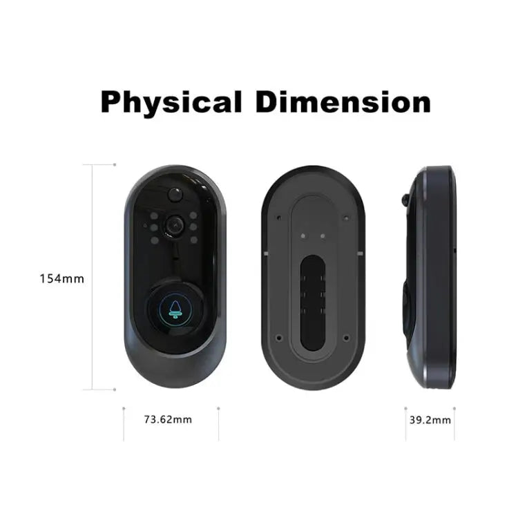 M108 720P 6400mAh Smart WIFI Video Visual Doorbell,Support Phone Remote Monitoring & Real-time Voice Intercom M108